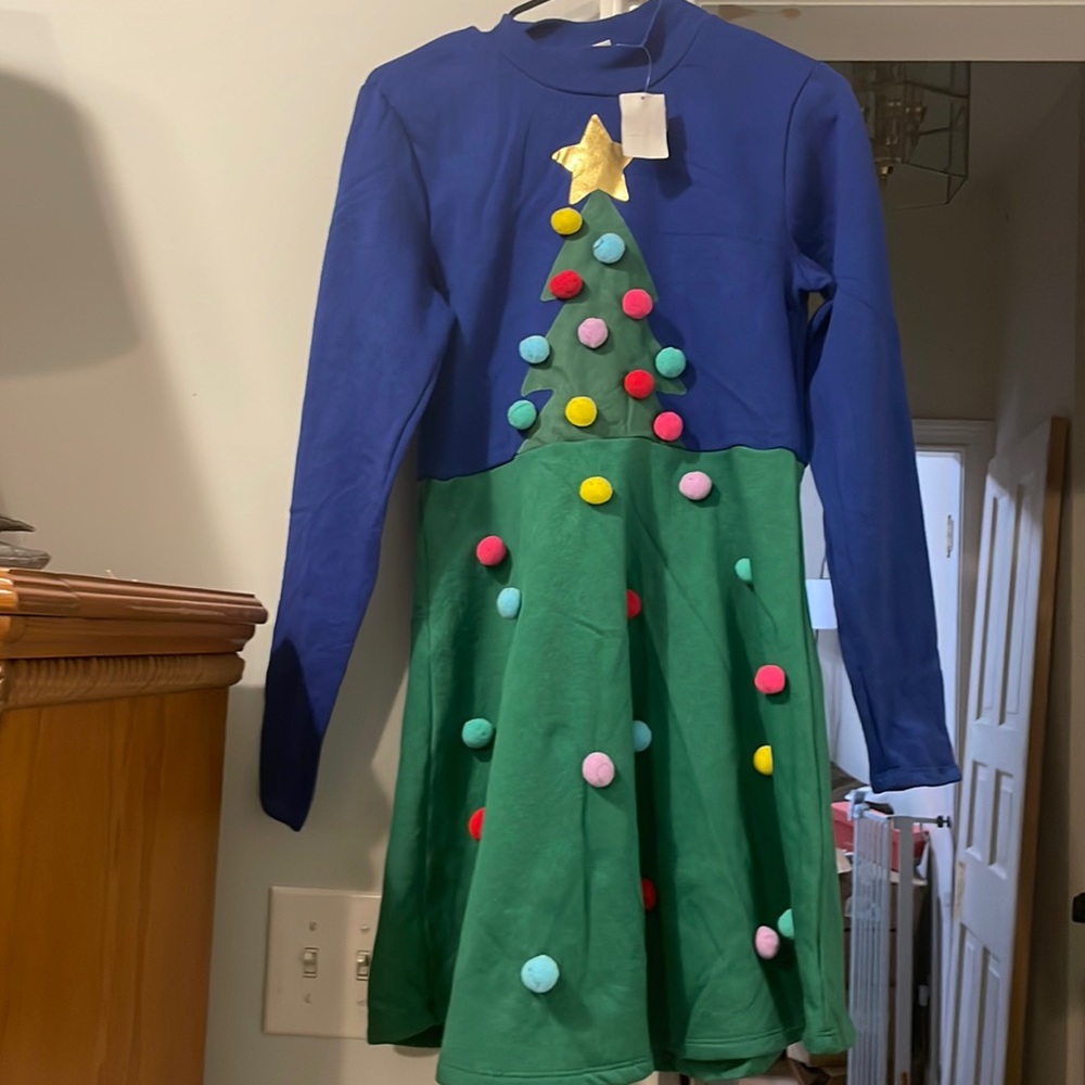 “Ugly Christmas” sweater dress